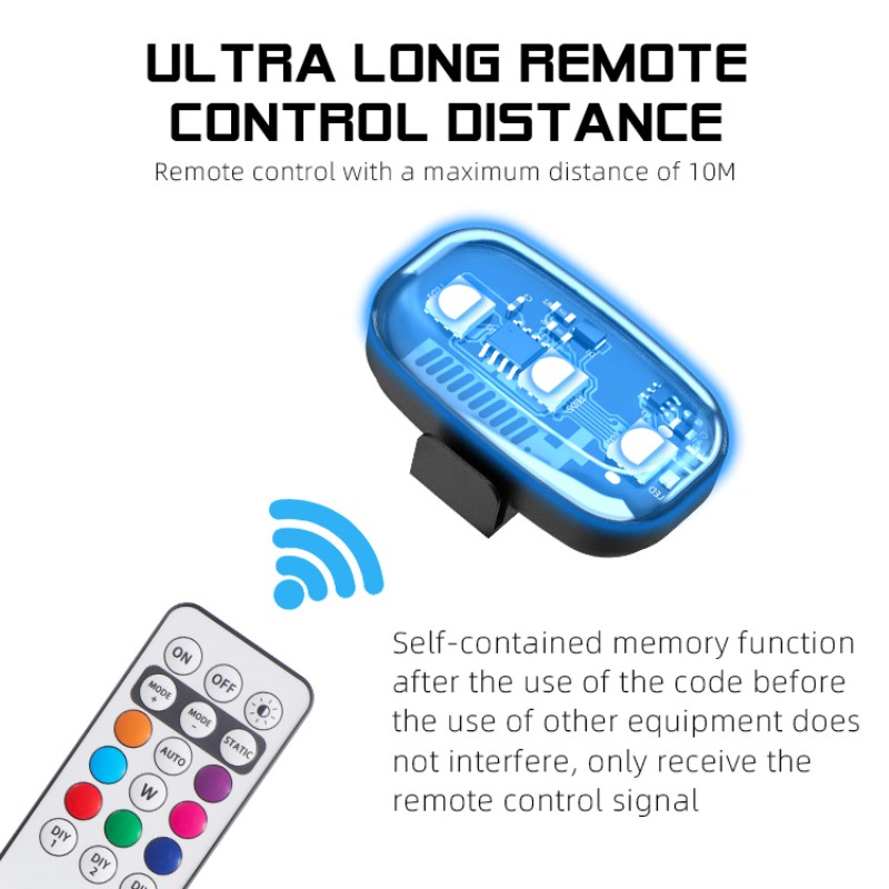 Drone Motorcycle RGB LED Strob - Drone Beacon Light ulasan dan harga